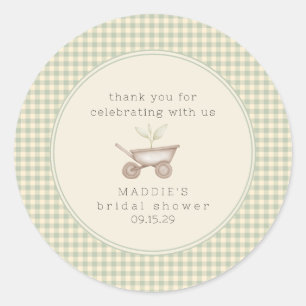Sticker Rond Une petite pousse est en route Baby Shower
