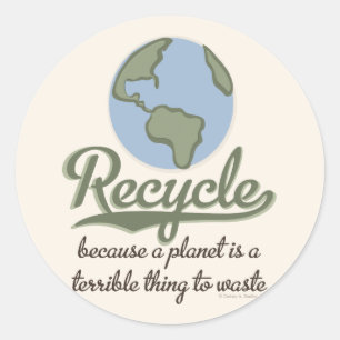 Sticker Rond Une Planète Est Une Chose Terrible Pour Déchirer D