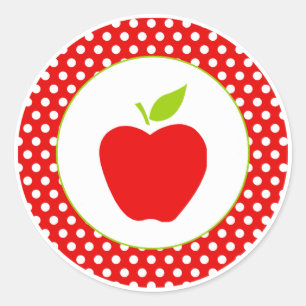 Sticker Rond Une pomme dans le cycle