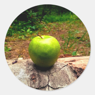Sticker Rond Une pomme par jour