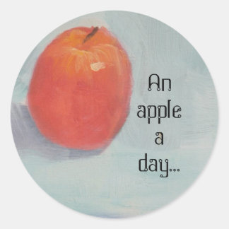 STICKER ROND UNE POMME PAR JOUR !