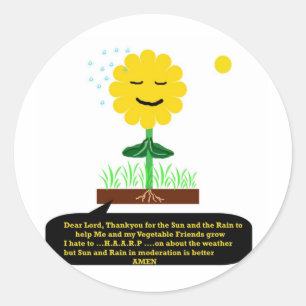 Sticker Rond "Une prière d'une fleur"*
