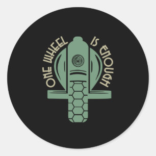 Sticker Rond Une roue suffit Monowheel EUC