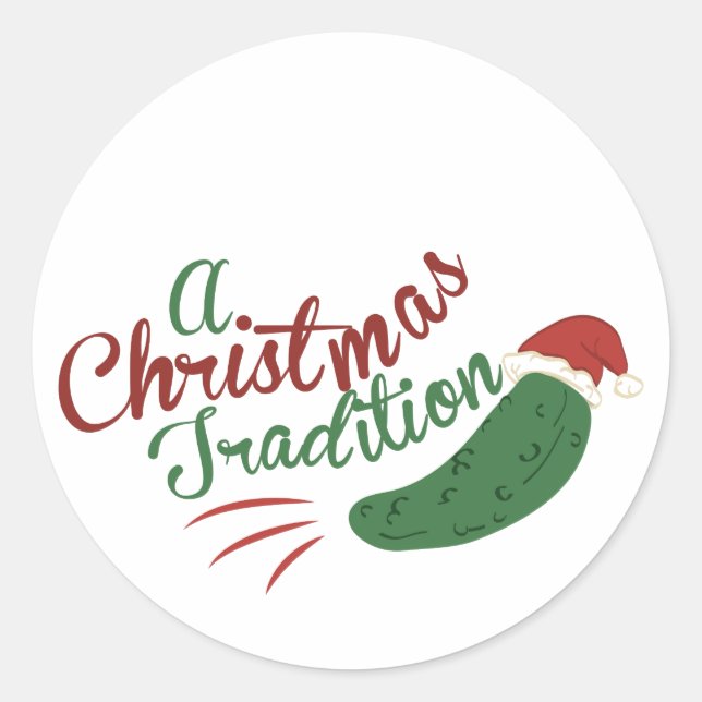 Sticker Rond Une tradition de Noël (Devant)
