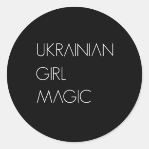 Sticker Rond Une Ukrainienne magique
