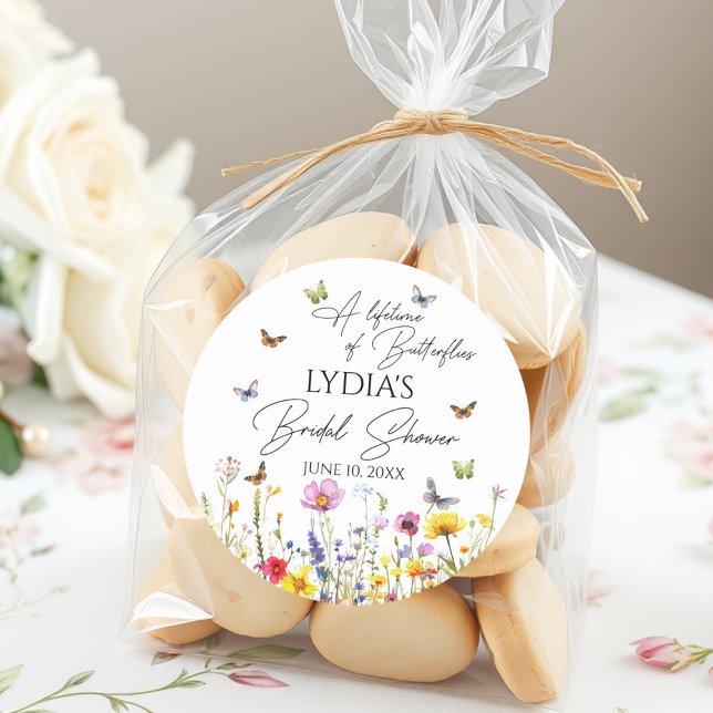 Sticker Rond Une vie de papillons Fête de mariage champêtre aux (Créateur téléchargé)