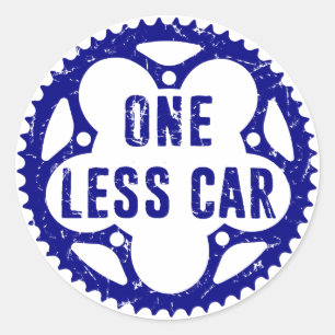 Sticker Rond Une voiture de moins