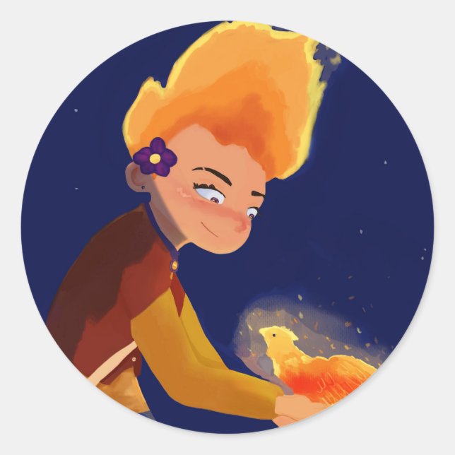 Sticker Rond Unexpected buddy (Devant)