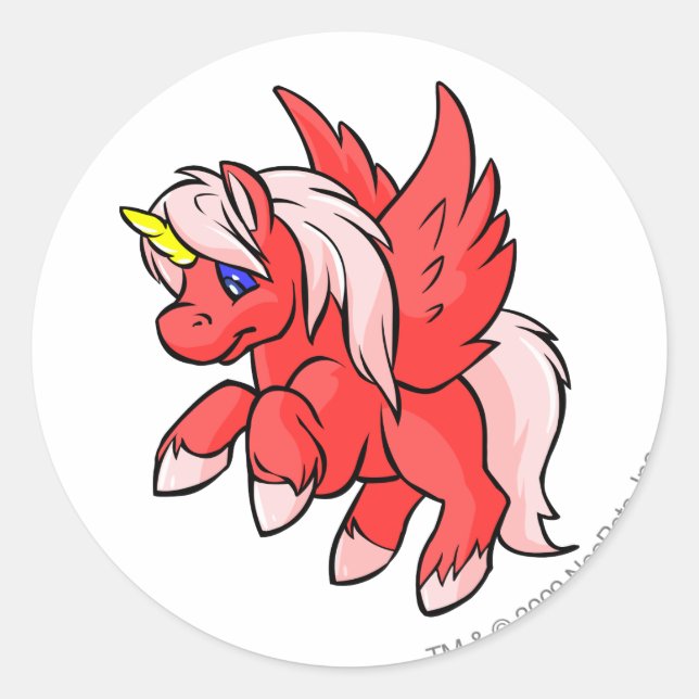 Sticker Rond Uni Red (Devant)