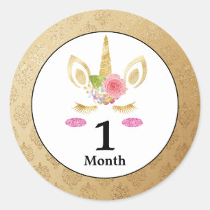 Sticker Rond Unicorn Baby Motors