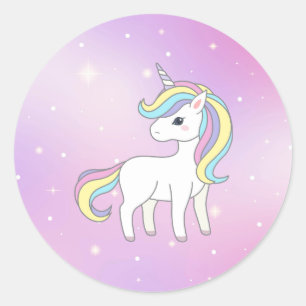 Sticker Rond Unicorn Party Collection!