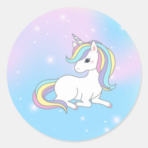 Sticker Rond Unicorn Party Collection!