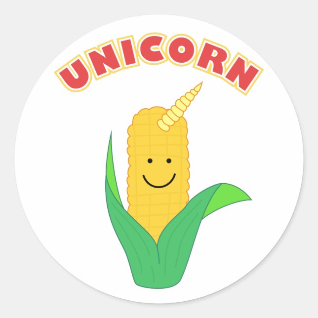 Sticker Rond Unicorne (Devant)