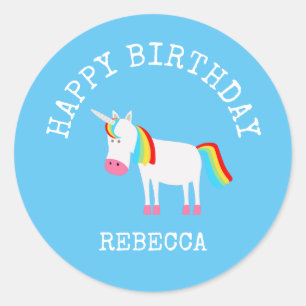 Sticker Rond Unicorne