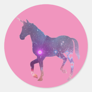 Sticker Rond Unicorne