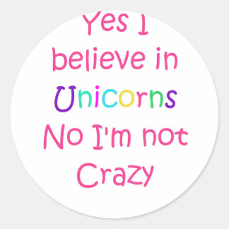 Sticker Rond Unicorne Poop