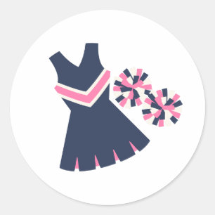 Sticker Rond Uniforme pom-pom girl
