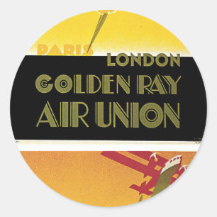 Sticker Rond Union aérienne Golden Ray