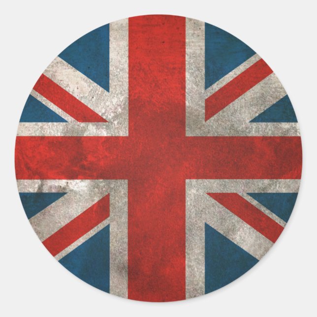 Sticker Rond Union Jack britannique (Devant)