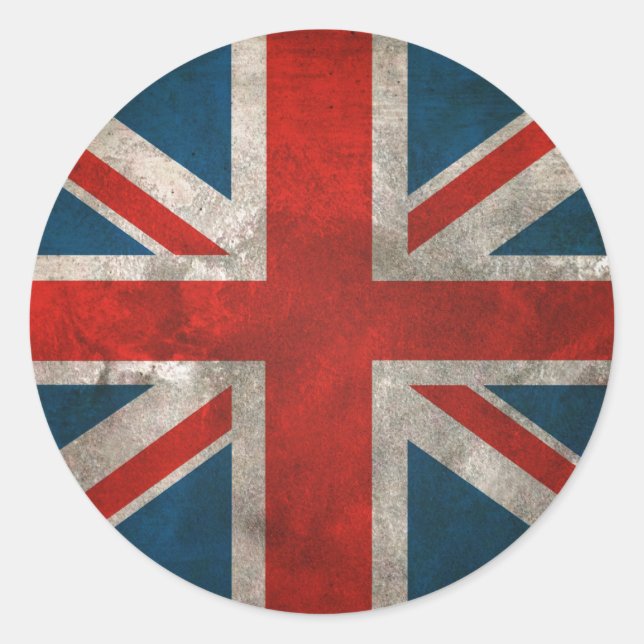Sticker Rond Union Jack britannique (Devant)