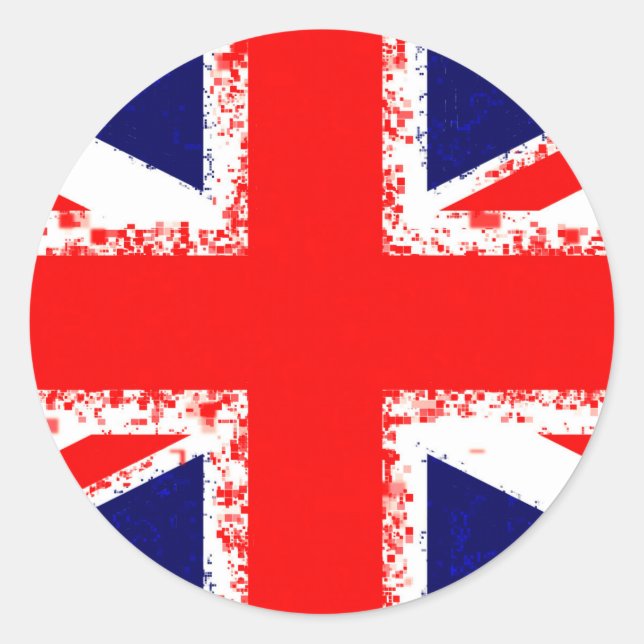 Sticker Rond Union jack londres (Devant)