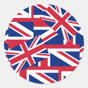 Sticker Rond Union Jacks Galore