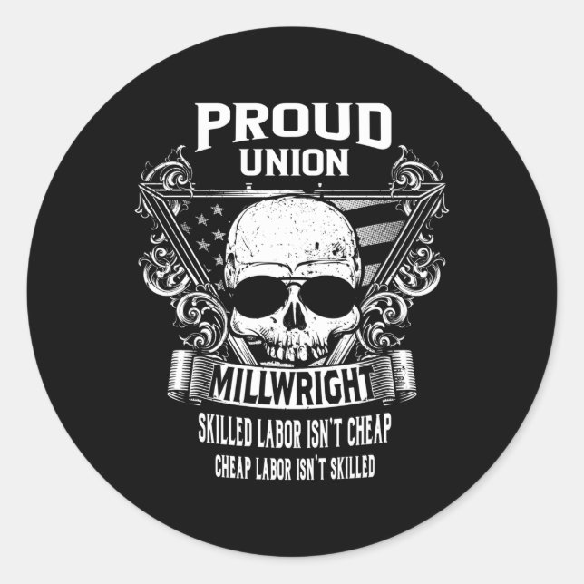 Sticker Rond Union Millwright (Devant)