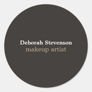 Sticker Rond Unique moderne Mnimalist Gray Personnalisé