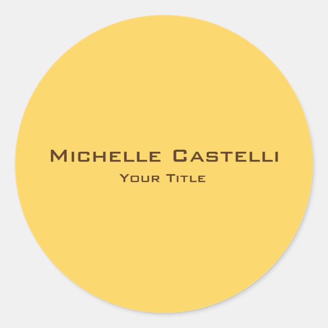 Sticker Rond Unique professionnel classique simple (Devant)