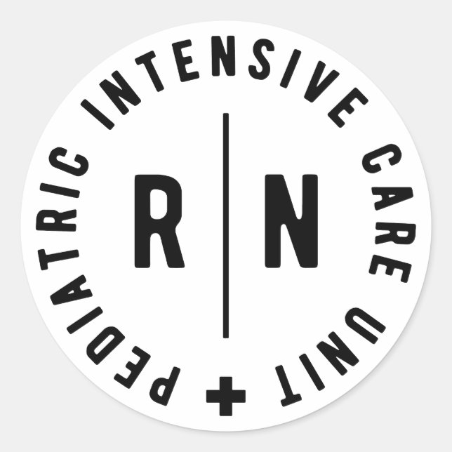 Sticker Rond Unité de soins intensifs pédiatriques Unité de soi (Devant)