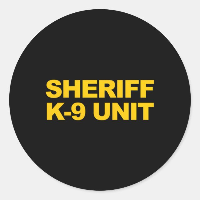Sticker Rond Unité Sheriff K-9 avant arrière Imprimer l'applica (Devant)