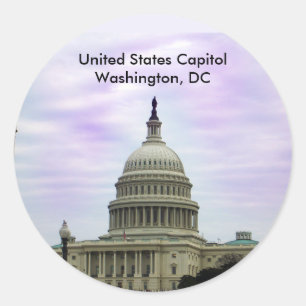 Sticker Rond United States Capitol, Washington, DC