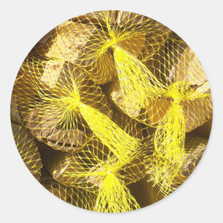 Sticker Rond Unités de bois de chauffage