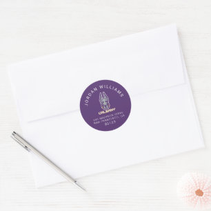 Sticker Rond Université d'Albany Great Danes
