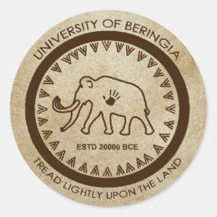 Sticker Rond Université de Beringia Mammoth