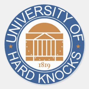 Sticker Rond Université de Hard Knocks