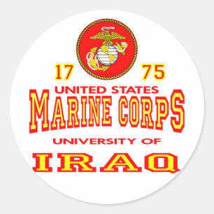 Sticker Rond Université de Marine Corps des Etats-Unis de