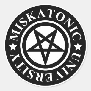 STICKER ROND UNIVERSITÉ DE MISKATONIC