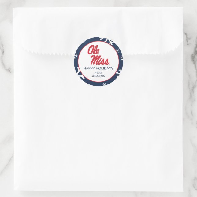 Sticker Rond Université du Mississippi | Ole Miss Script (Sac)