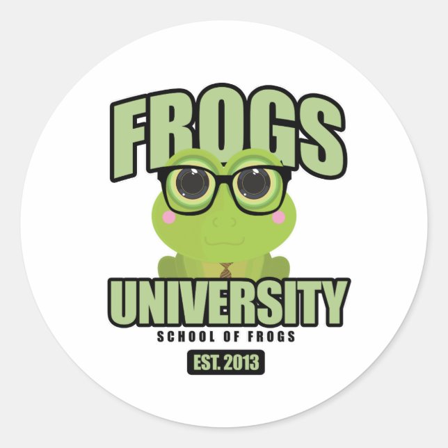 Sticker Rond Université Frogs (Devant)