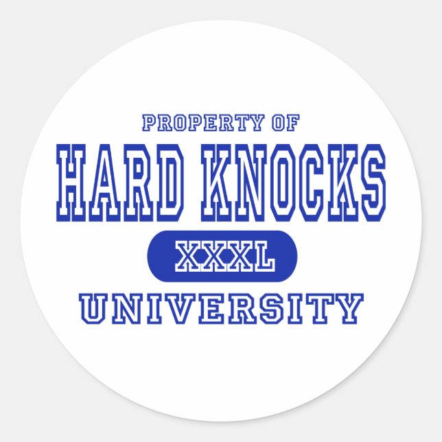 Sticker Rond Université Hard Knocks (Devant)