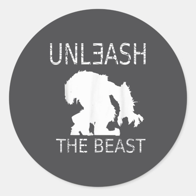 Sticker Rond Unleahe Workout Motivation Gym Graphic  (Devant)
