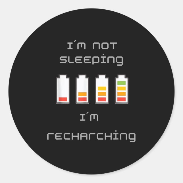 Sticker Rond Unplugged &amp; Energized_ Cool Battery Design  (Devant)