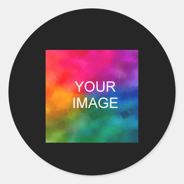 Sticker Rond Upload Photo Add Text Template Kids Girls  (Devant)