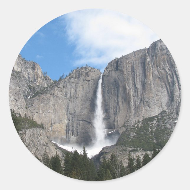 Sticker Rond Upper Yosemite Falls (Devant)