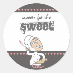 Sticker Rond urbain indie comic pâtisserie chef pâtisserie boul