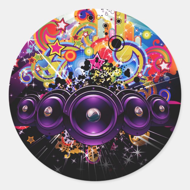 Sticker Rond Urban Club Hip hop DJ Dancing Party (Devant)