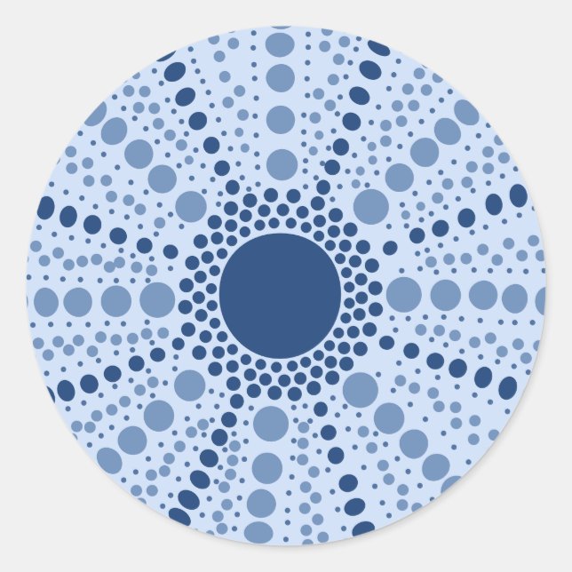 Sticker Rond Urchine de mer minimale géométrique (Devant)