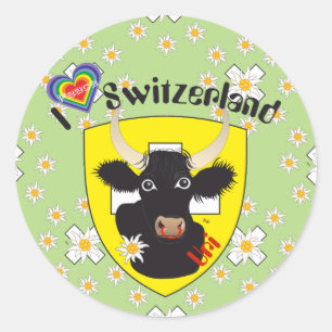 Sticker Rond Uri Suisse Svizzera Svirza colle de Suisse