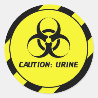 Sticker Rond Urine de prudence